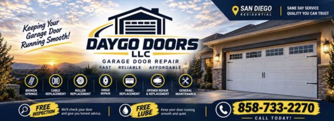 Daygo Doors LLC garage door repair — free inspection and free lube